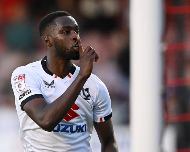 Mo Eisa bagged his third goal in as many League Two outings during Dons' loss on Tuesday night. But how did he perform overall?