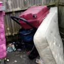 Bulky fly-tip items had also been dumped at the site.
