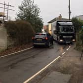 Camera crews were out filming the bend in Wavendon, Milton Keynes, this week as part of a driver training video for John Lewis
