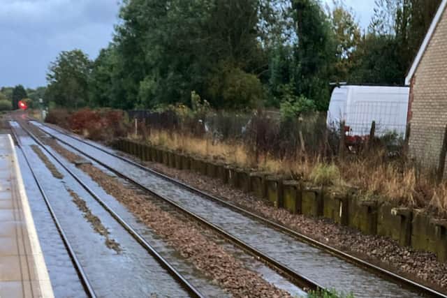 Heavy rainfall has waterlogged the Marston Vale line between Bedford and Bletchley - forcing it to close