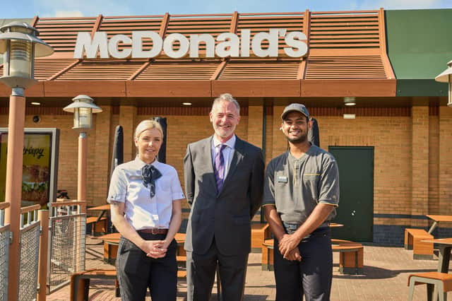 Staff have welcomed the new-look hi-tech McDonald's which has reopened after a revamp