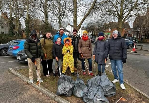 Full marks to this group of volunteers who organised a litter pick in Newport Pagnell last month