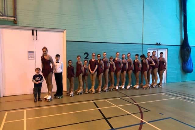 Milton Keynes Roller Dance Club members use the leisure centre sports hall on Saturday mornings
