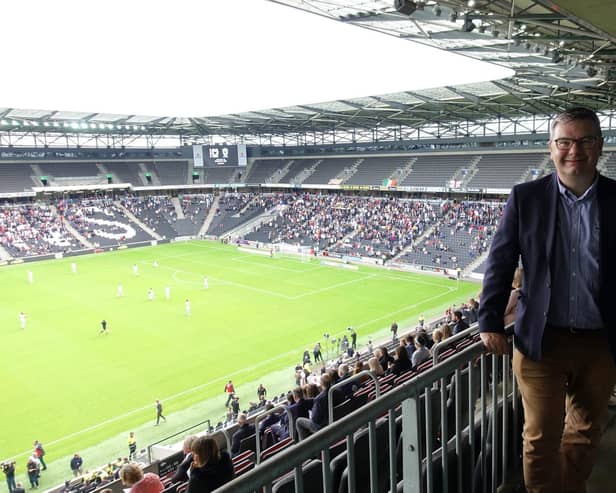 MP Iain Stewart at MK Dons' stadium