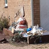 The company' waste was found dumped outside an address in Oldbrook, Milton Keynes