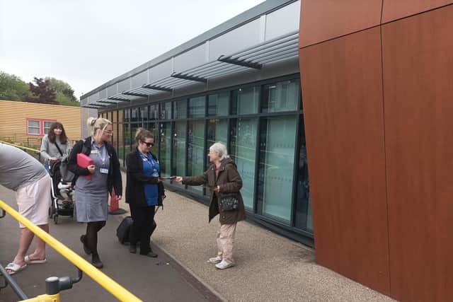 Virginia Bell was handing out leaflets outside MK hospital, asking people to boycott Costa Coffee