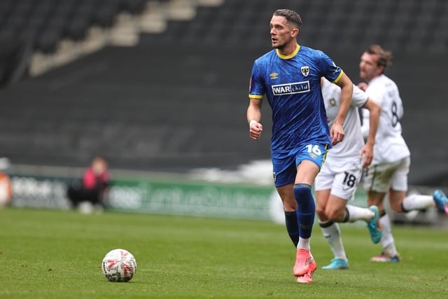 MILTON KEYNES, ENGLAND - NOVEMBER 03: James Ball of AFC Wimbledon in action during the Emirates FA Cup First Round match between Milton Keynes Dons and AFC Wimbledon at Stadium mk on November 03, 2024 in Milton Keynes, England. (Photo by Pete Norton/Getty Images) : Home: 41% Draw: 29% Away: 30%