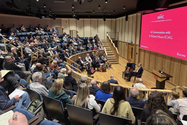 Sir Richard Moore KCMG delivering his keynote speech at the National Intelligence History Conference (NIHC) at Bletchley Park