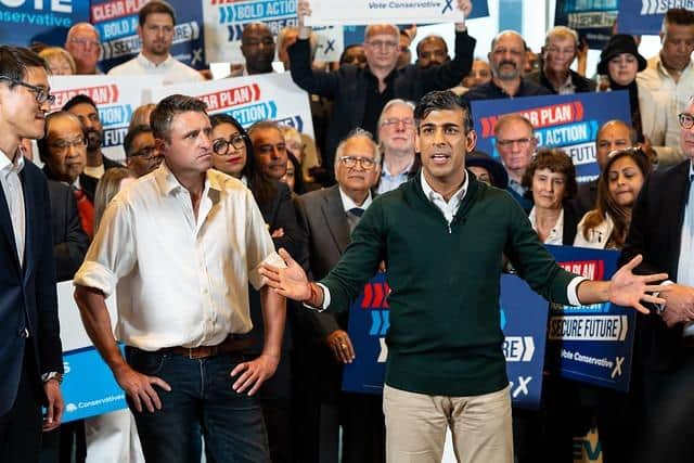 Prime Minister Rishi Sunak visits Milton Keynes on his election campaign trail