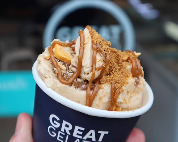 The new gelato and cake shop opens on Friday May 5 on Newton Leys
