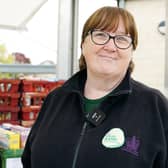 Volunteer Geraldine McCashin is pictured at the mobile food bank