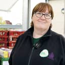 Volunteer Geraldine McCashin is pictured at the mobile food bank
