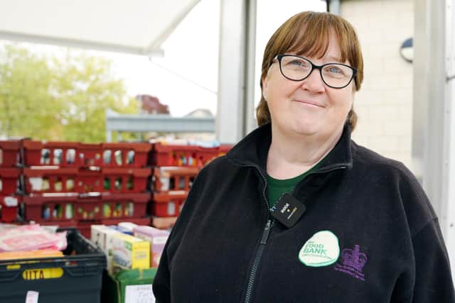 Volunteer Geraldine McCashin is pictured at the mobile food bank