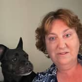 Lib Dem Councillor Jane Carr pictured with her dog. She is calling on food banks and charities to help struggling pet owners in Milton Keynes