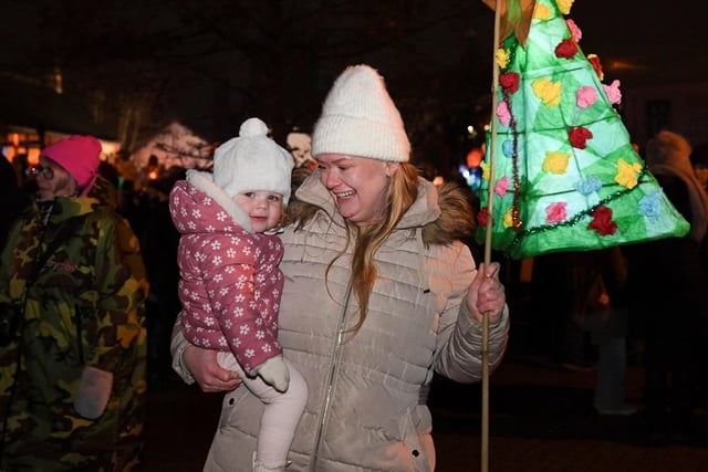 The Lantern Parade on Saturday set off as it got dark with all the family enjoying in the fun