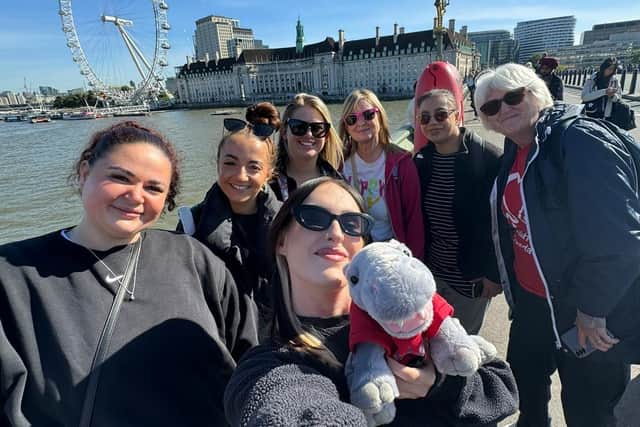 The team at Edwinstowe Day Nursery took on the Seven Bridges Walk in London