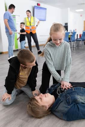 Children become mini medics at Amazon fulfilment centre in Milton Keynes