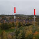 The trio of phone masts that are upsetting residents in part of Milton Keynes