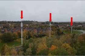 The trio of phone masts that are upsetting residents in part of Milton Keynes