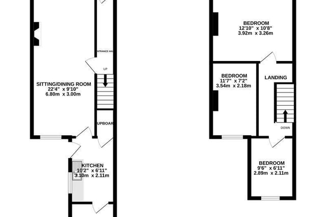 A floor plan shows the lay-out of the house