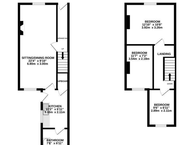 A floor plan shows the lay-out of the house