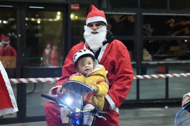 The Cycling Santas event saw a great turnout