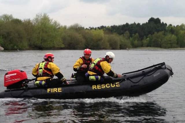 Milton Keynes firefighters rescued a woman from a river on Christmas Day