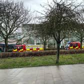 Emergency services at at the scene at the shopping centre