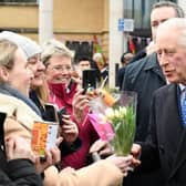 King Charles during his visit to Milton Keynes in February