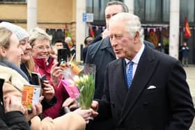 King Charles during his visit to Milton Keynes in February