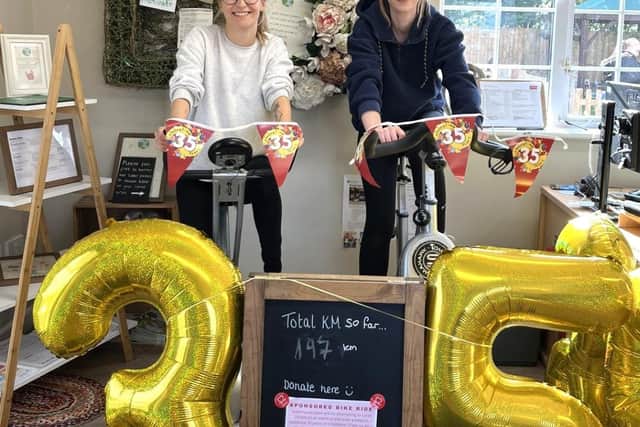 Field House Day Nursery colleagues in Buckingham cycled 350km on exercise bikes