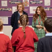 Red talking with the Reading Ambassadors of Hanslope School