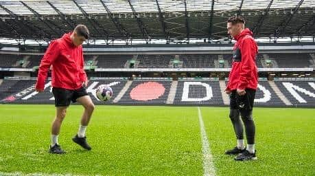 MK Dons show how it's done for the Keepy Uppy Challenge