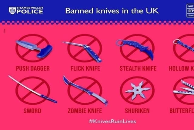 These are the knives that can be dropped off in the amnesty bin