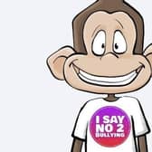The ISayNo2Bullying Monkey mascot
