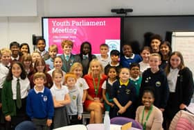 Sarah Bennett (middle) and the IFtL Youth Parliament.