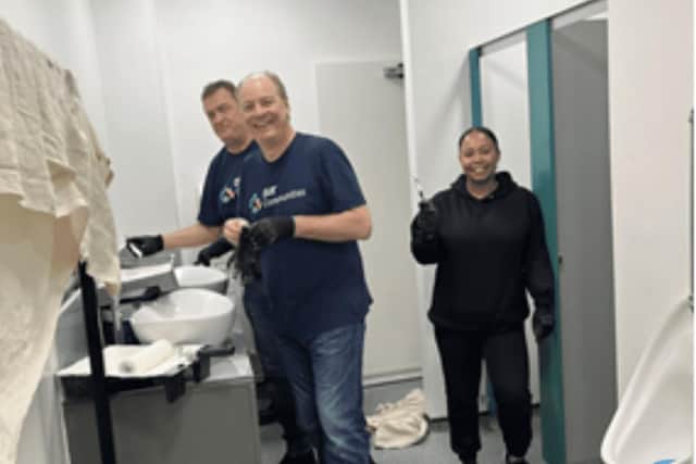 NHBC senior leadership team volunteer at The Caldecotte Xperience.