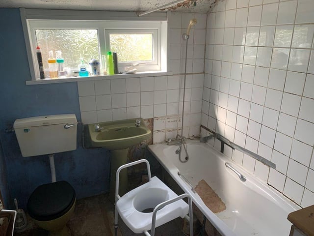 The bathroom needs some attention