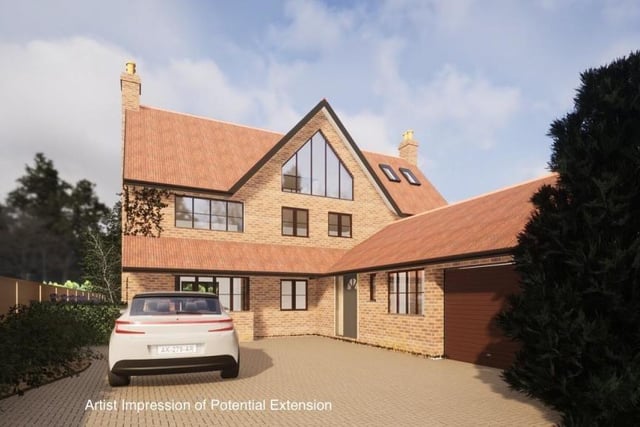 The property has planning permission to extend further with image illustrating how the front elevation may look.