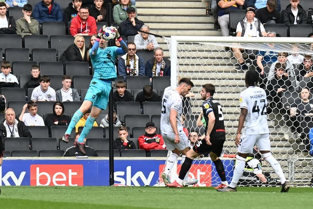Made some excellent saves at 4-3, but ultimately conceded four goals in what could be his final game at Stadium MK