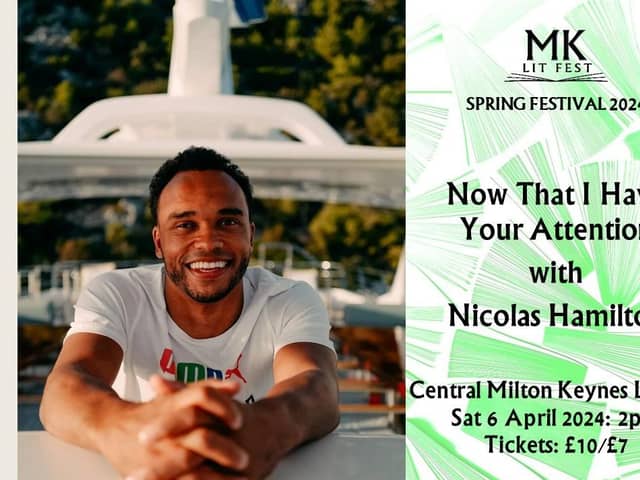 Nicolas Hamilton is coming to MK Lit Fest on 6 April