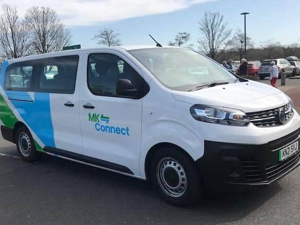 An MK Connect minibus