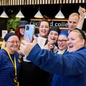 IKEA staff celebrate after hearing news of their bonus