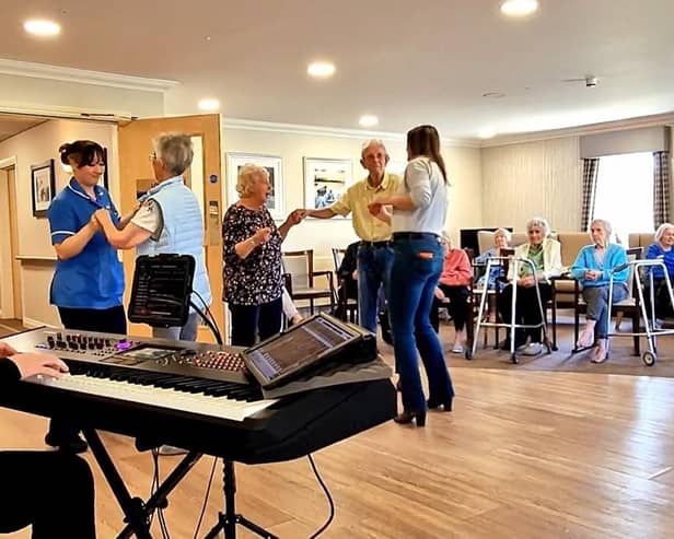 Elderly care home residents are loving David and Carmen's concerts