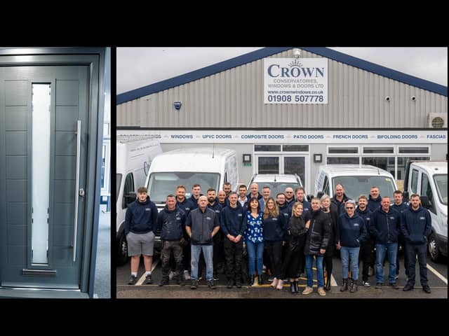 The winner will receive the full supply and fit of a single composite front door worth £1,700. The front door will be finished in the shade of Smoke Grey with a stainless steel bar handle. Photos: Crown Conservatories, Windows & Doors.