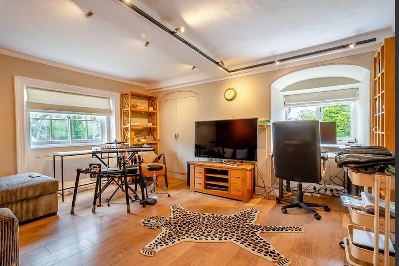 One of the room at the top of the house is currently being used as a music room