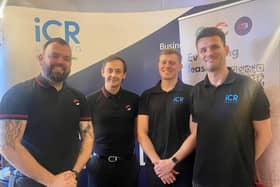Silverstone Leasing’s Ryan Bishop and Scott Norville with ICR Leasing’s Will Chapman and Thomas Ryan