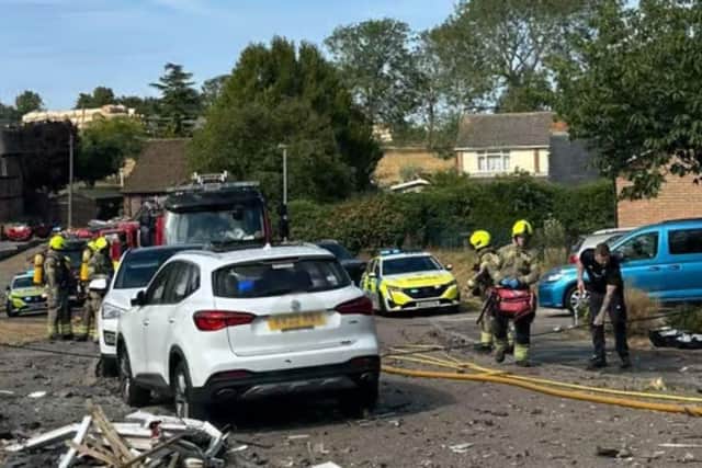 Residents were evacuated from their homes after a suspected gas explosion at a property on Cobb Hall Road.