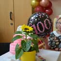 Louise Marshall celebrating her 100th birthday