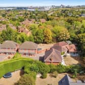 An aerial view of the property on Hillcrest Close in Loughton